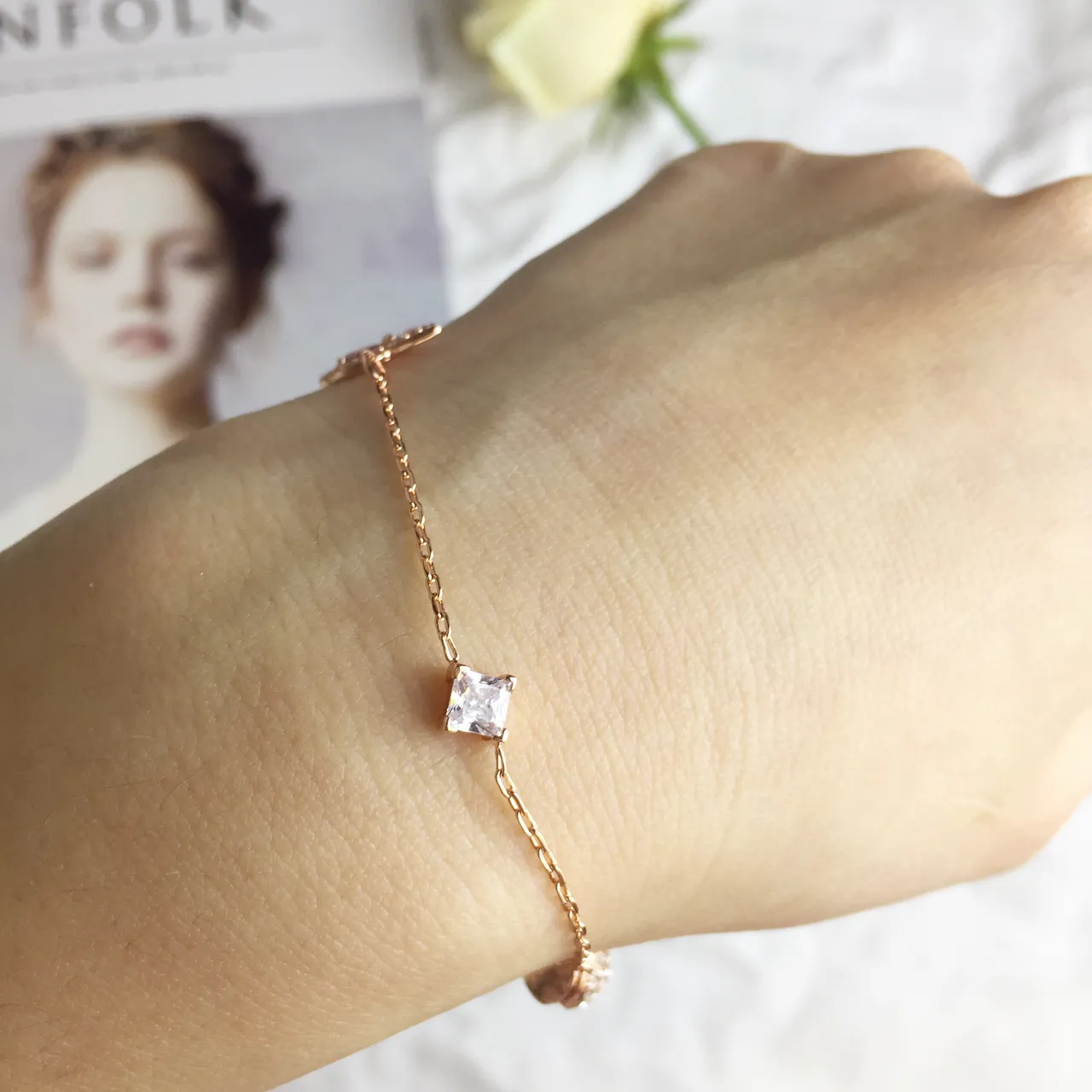 Rose Gold Swan Crystal Necklace 4