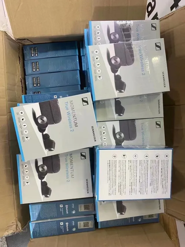 Sennheiser Momentum True Wireless Noir Argent Mat Circulaires Plaques TWS Écouteurs 7
