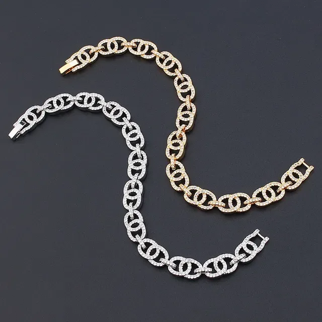 银金双色微镶双链项链 3
