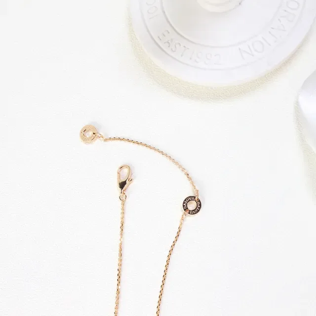 Silver Gold Fan-Shaped Pendant Pavé-Set Stones Necklace 4
