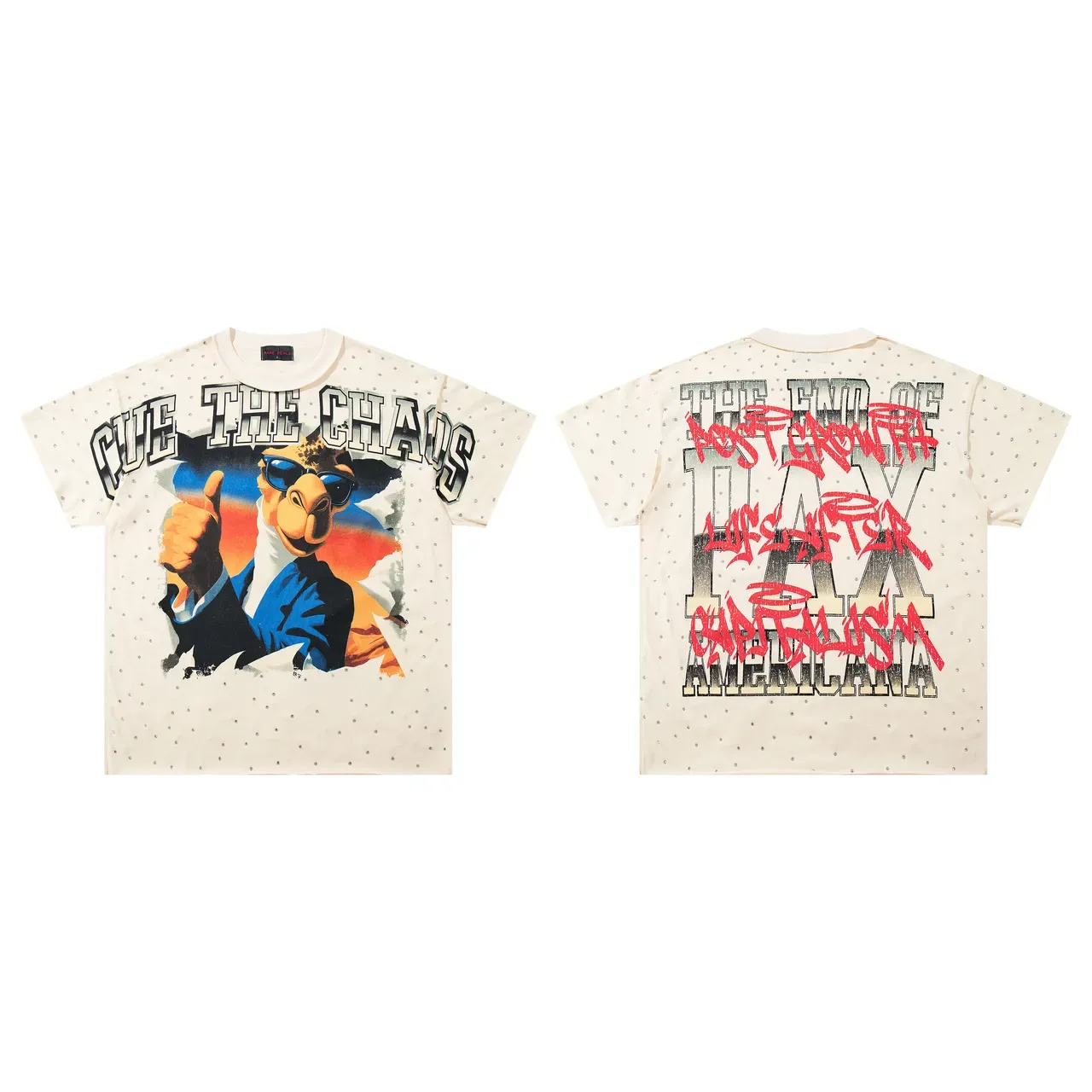 Studded Graphic-Print Oversized T-Shirt 2