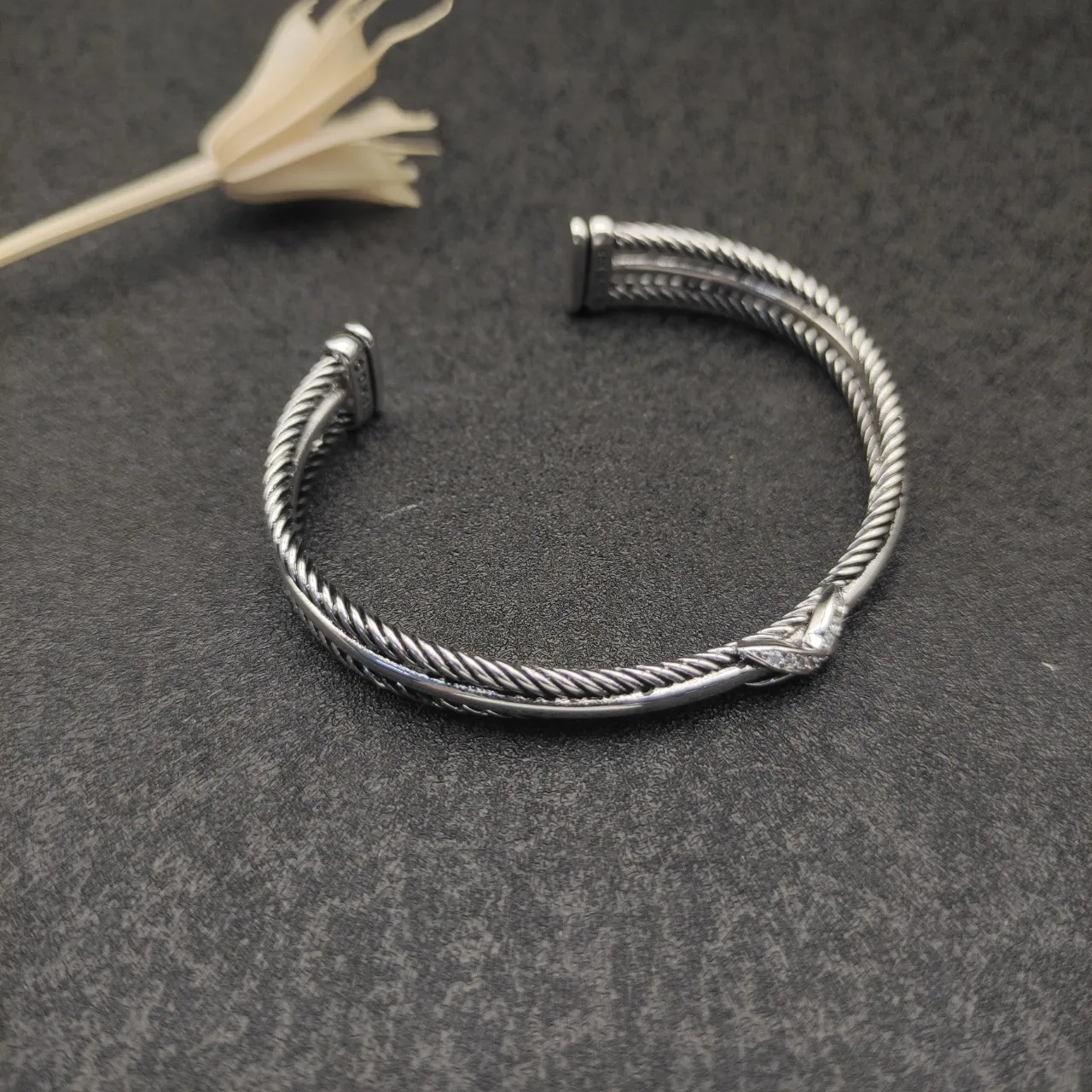 Twisted Rope Cable Cuff Bracelet 8