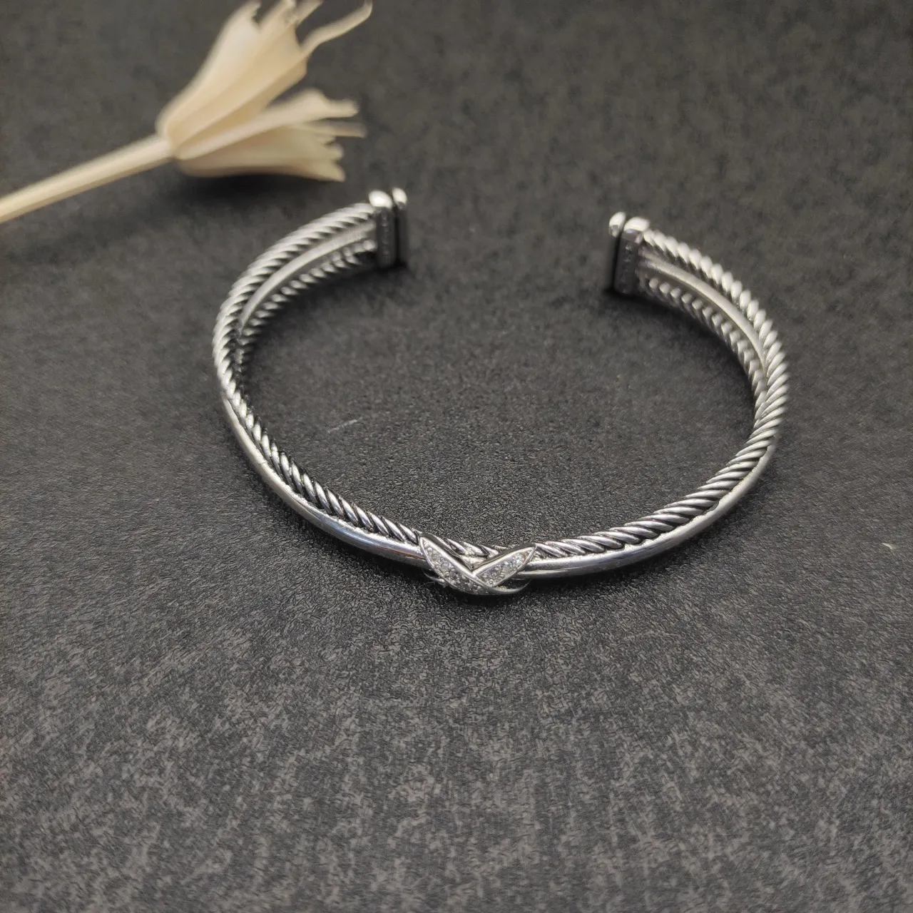 Twisted Rope Cable Cuff Bracelet 9