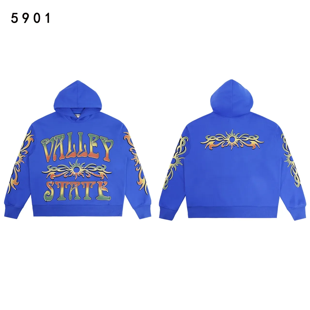 Valley State Graphic Print Oversized Hoodie 2