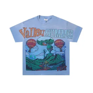 Camiseta azul claro con estampado gráfico Valley Summer Festival