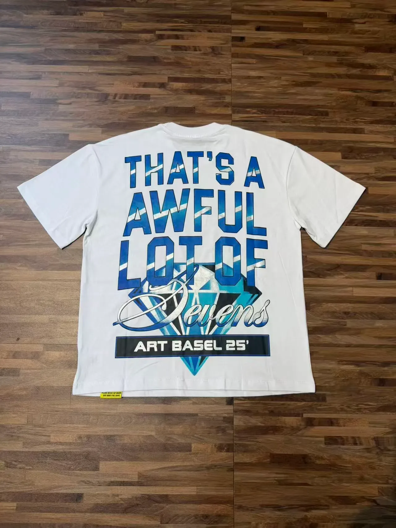 White Graphic-Print Oversized Double-Sided T-Shirt 2