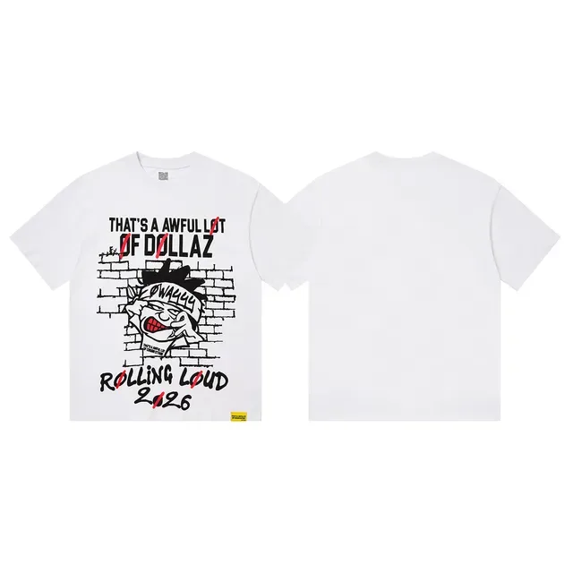 White Graphic-Print Oversized T-Shirt 2