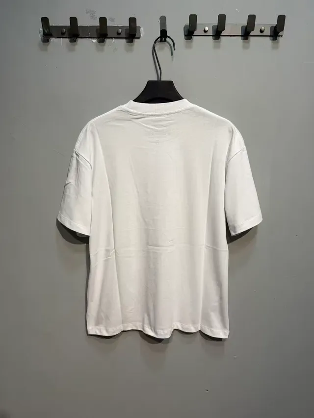 White Graphic-Print Oversized T-Shirt 5
