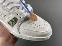 White Green Perforated Upper Mint Contrast Sole Lifestyle Sneakers 2