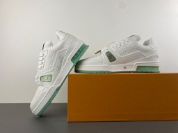 White Green Perforated Upper Mint Contrast Sole Lifestyle Sneakers 14