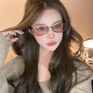 Gentle Monster Beige Silver Thin Metal Frame Oval Silhouette Optical Glasses