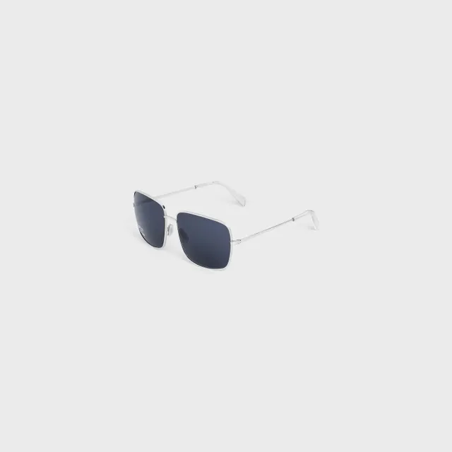 Gentle Monster فضي بني زاوي درع silhouette رفيع إطار معدني نظارات شمسية 4