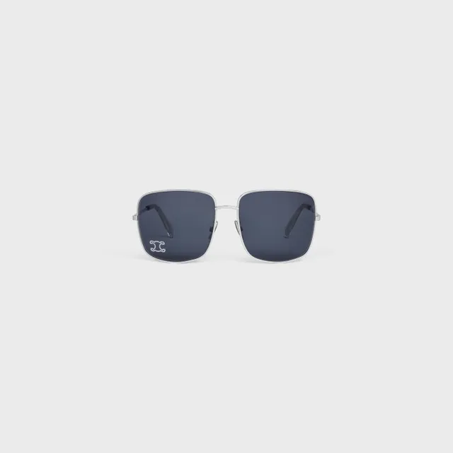 Gentle Monster فضي بني زاوي درع silhouette رفيع إطار معدني نظارات شمسية 5