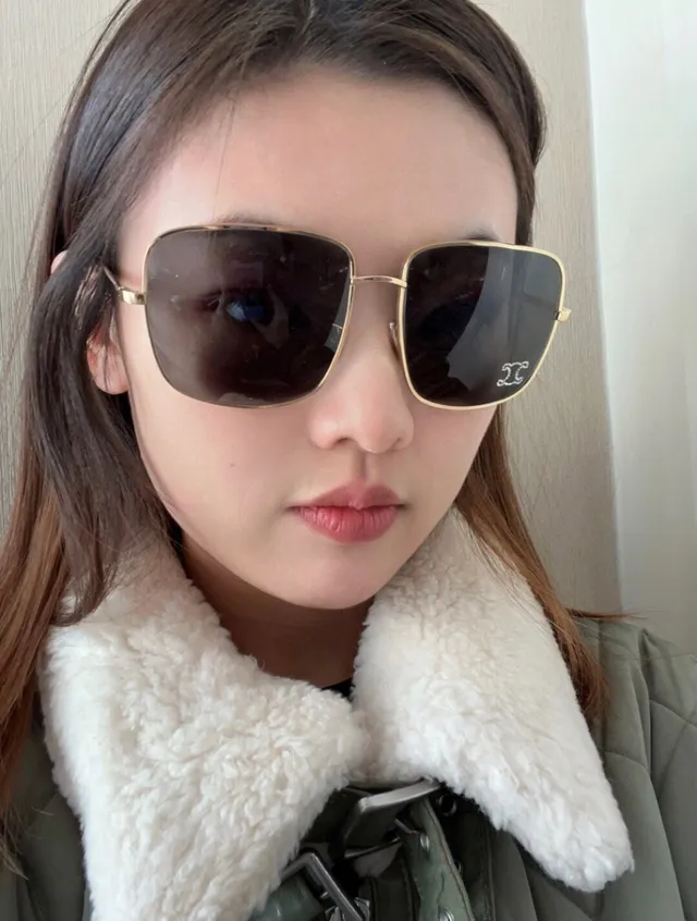 Gentle Monster فضي بني زاوي درع silhouette رفيع إطار معدني نظارات شمسية 6