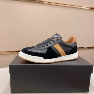 Giorgio Armani Black and Tan Stripe Lifestyle Sneaker