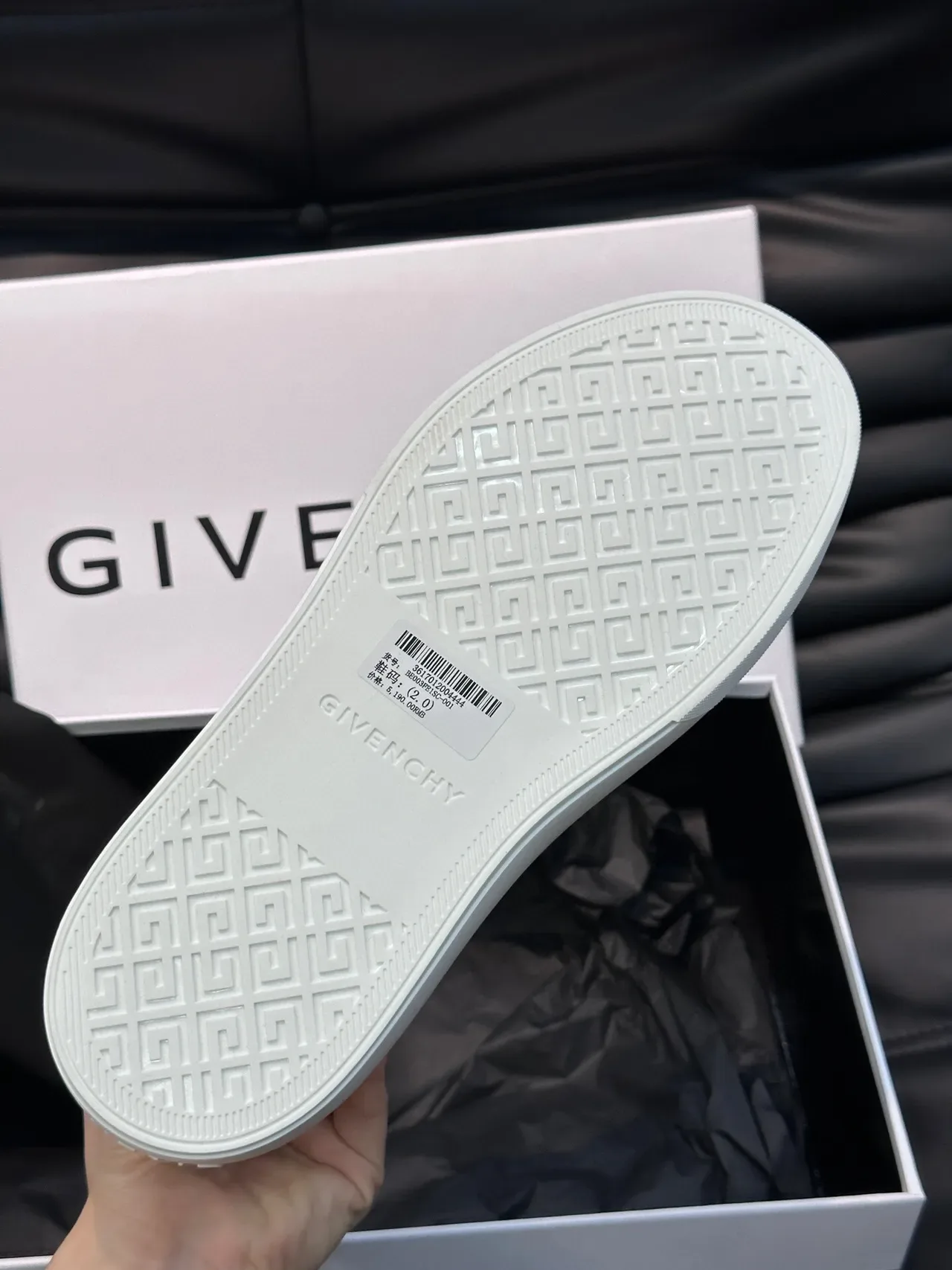 Givenchy بيج أبيض شبكي أعلى مطاطي سول أسلوب حياة حذاء 9