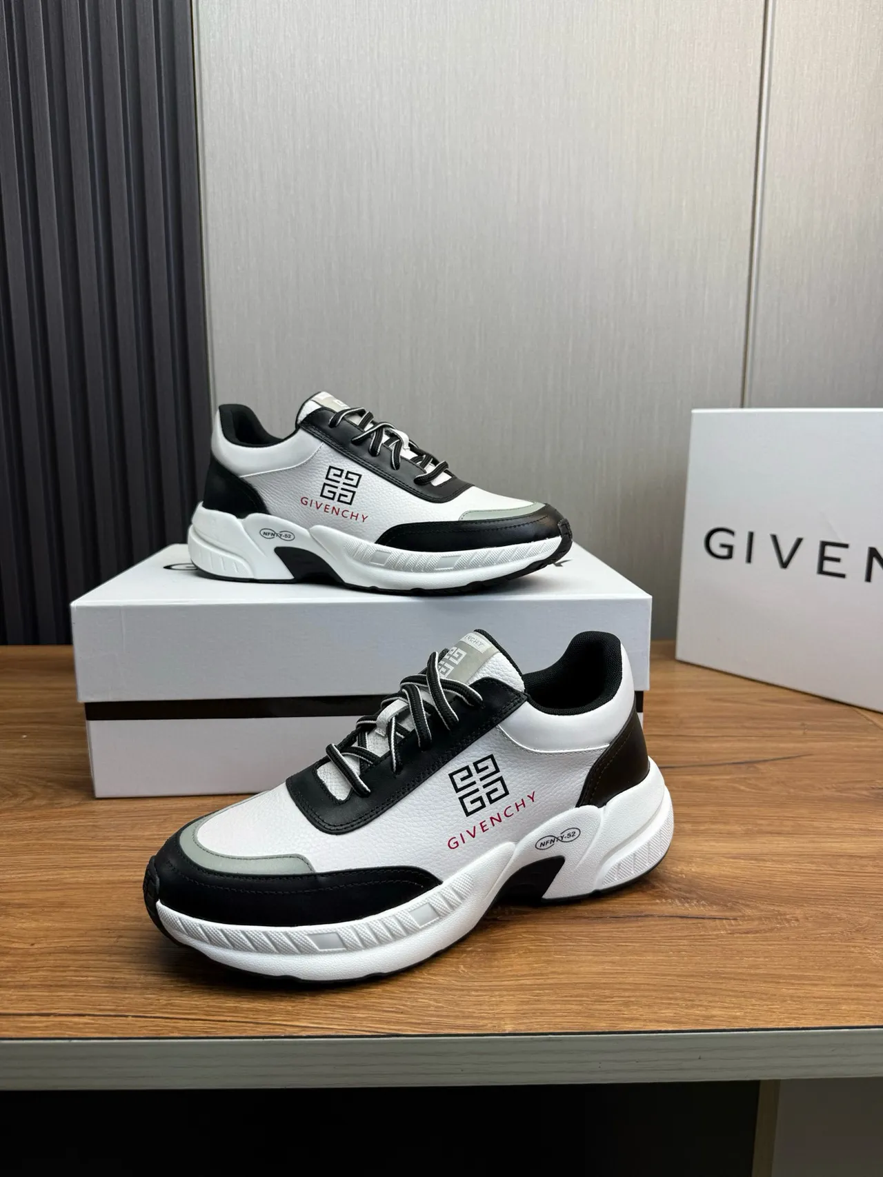 Givenchy City Sport White Black Chunky Sneakers 4