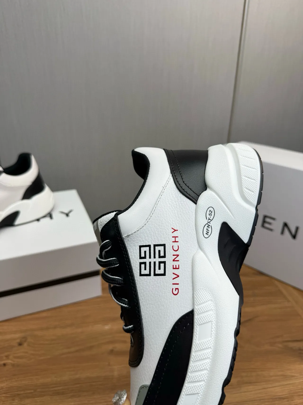 Givenchy City Sport White Black Chunky Sneakers 8
