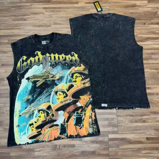 Godspeed Acid-Wash Graphic Vest Top