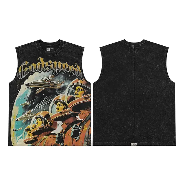 Godspeed Acid-Wash Graphic Vest Top 2