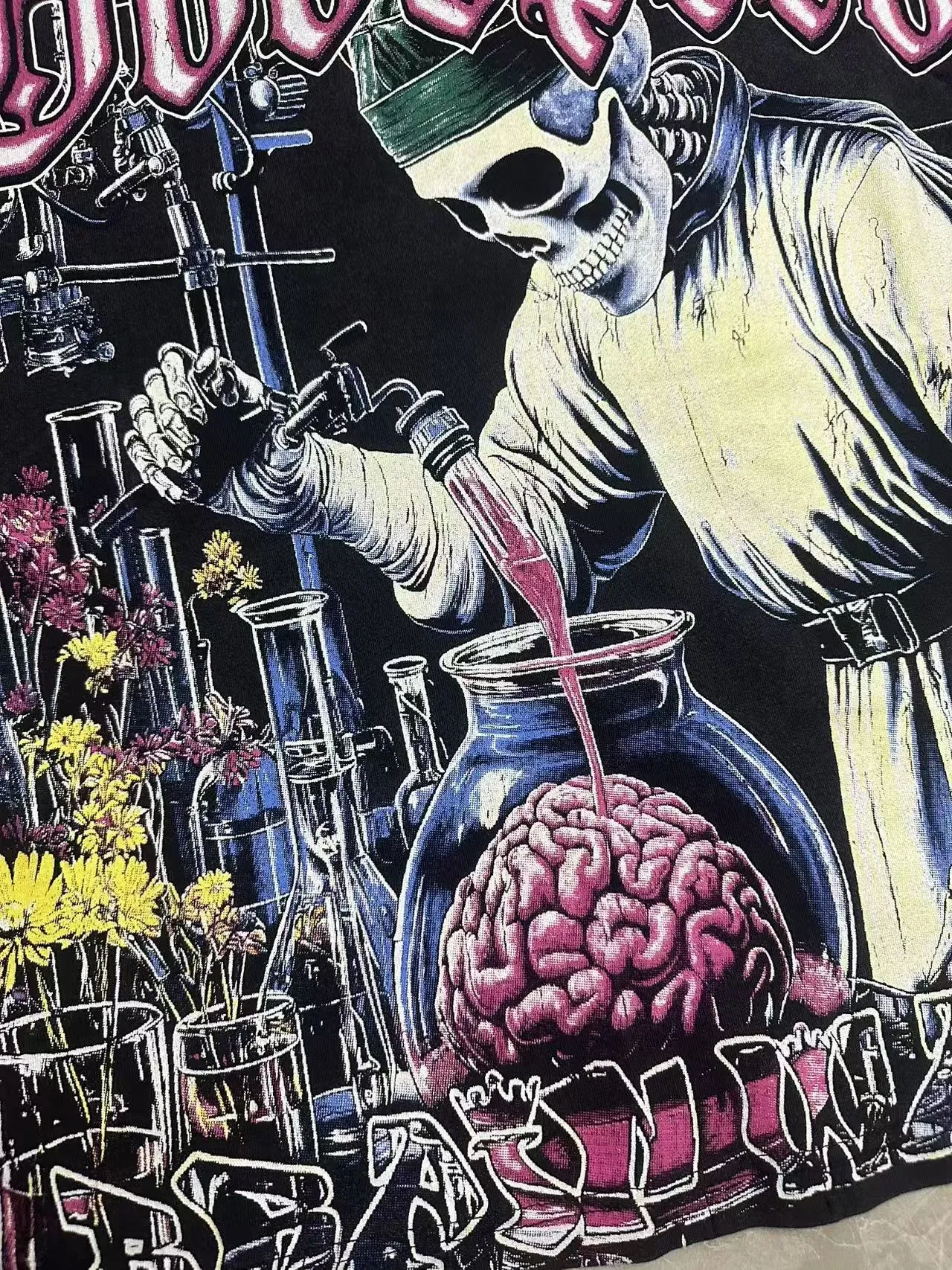 Godspeed Brain Wash Oversized Graphic Print Black T-Shirt 11