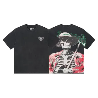 Godspeed Graphic Acid-Wash Black T-Shirt