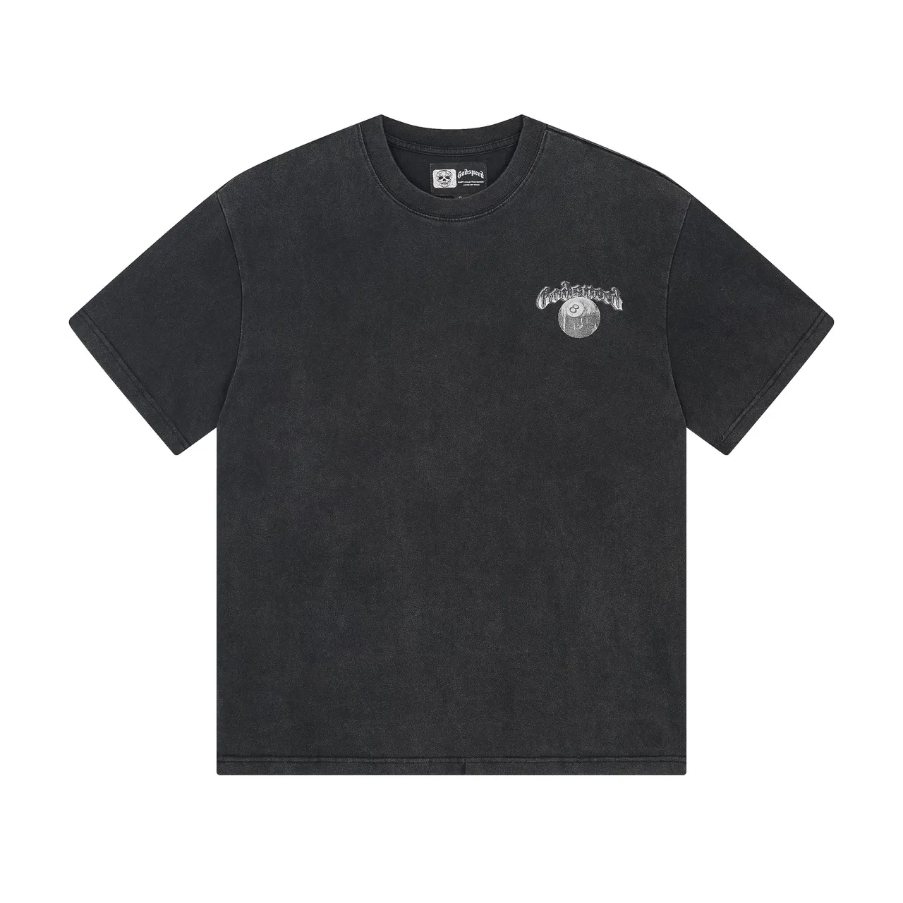 T-shirt Godspeed graphique noir acid wash 2