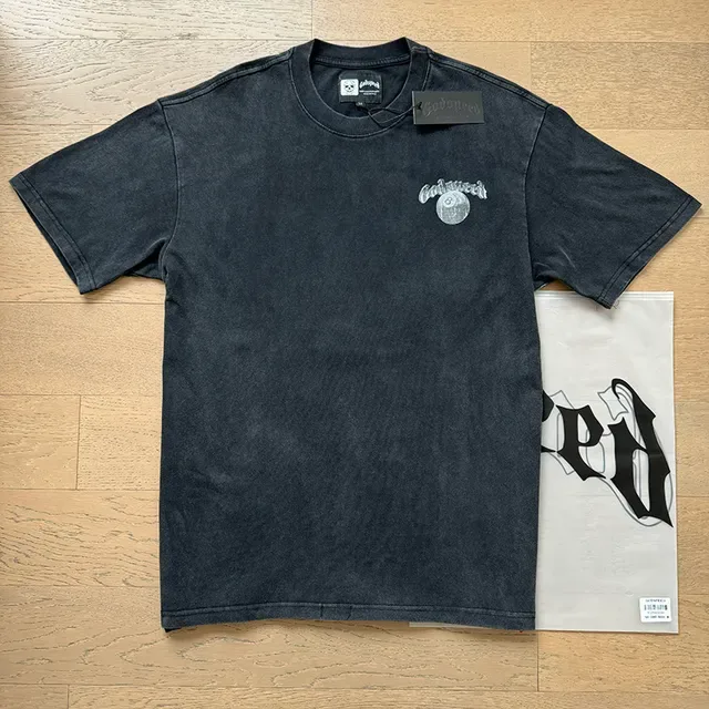 T-shirt Godspeed graphique noir acid wash 6
