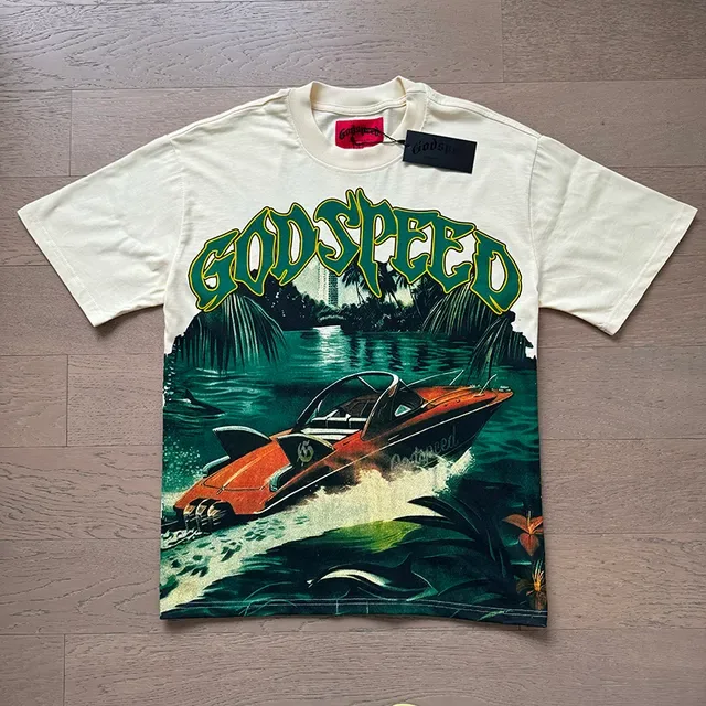 Godspeed图案印花宽松T恤 5