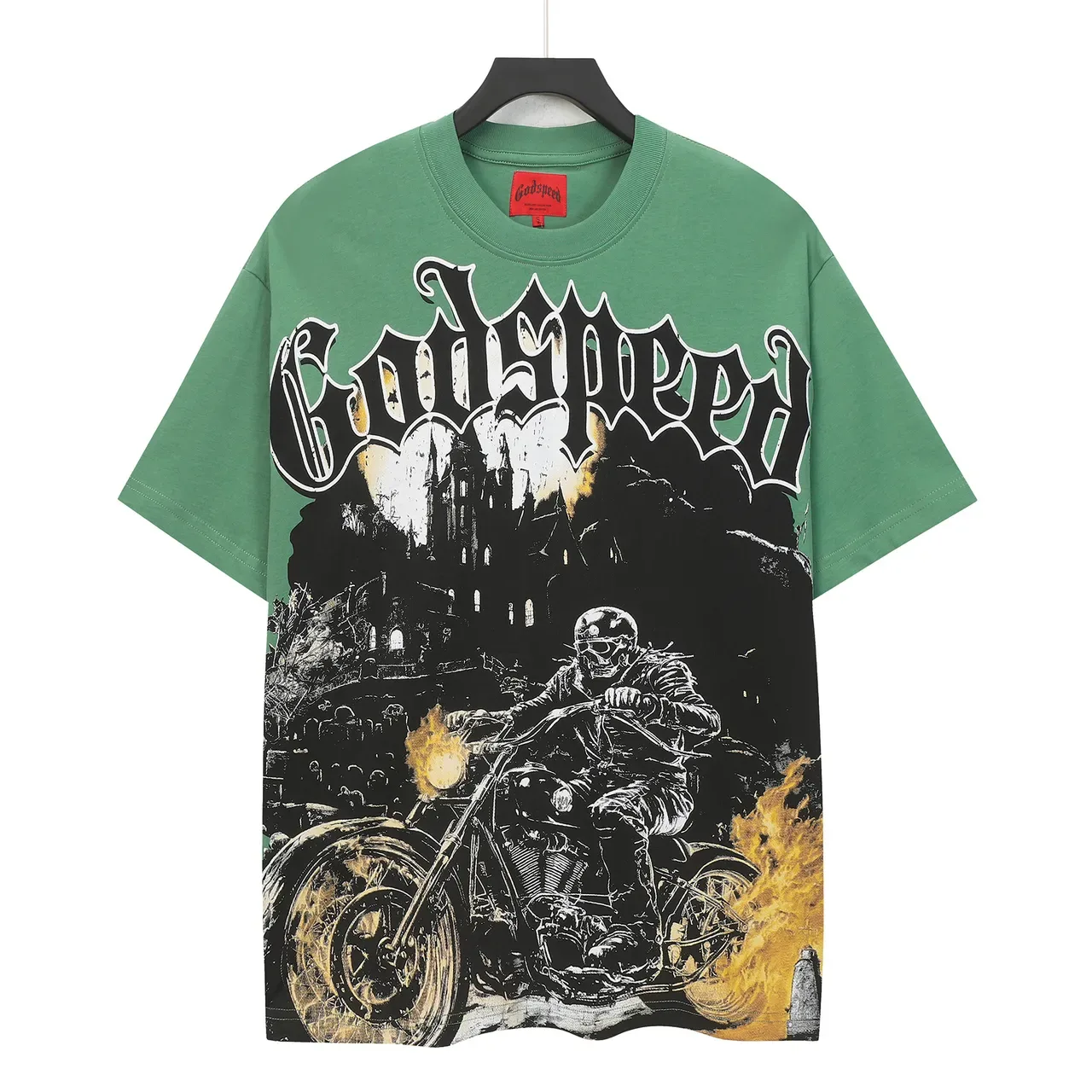 Camiseta Oversized Godspeed con Estampado Gráfico 2