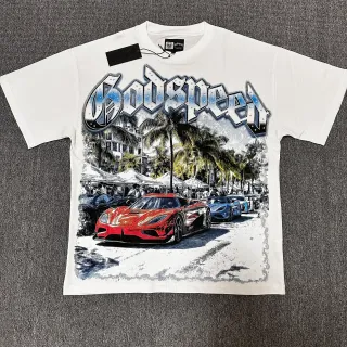 Godspeed Graphic-Print Racing Scene T-Shirt