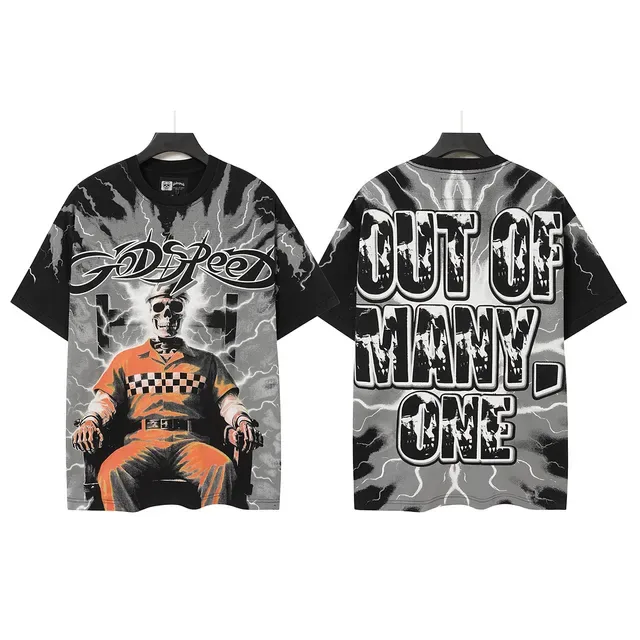 Godspeed Skeleton Lightning Graphic T-Shirt 6