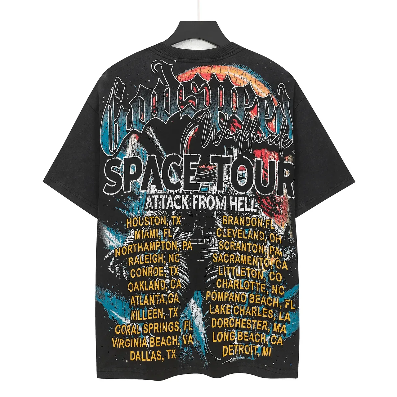 Godspeed Space Tour Attack From Hell Graphic T-Shirt 3
