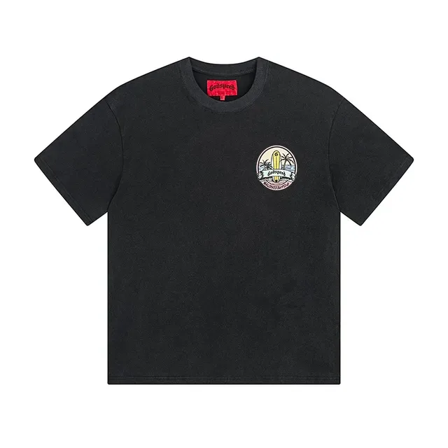 Camiseta gráfica oversized preta Godspeed Surf Club Maldives 2