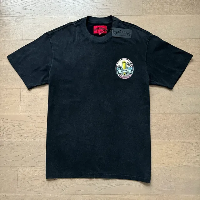 Camiseta gráfica oversized preta Godspeed Surf Club Maldives 5
