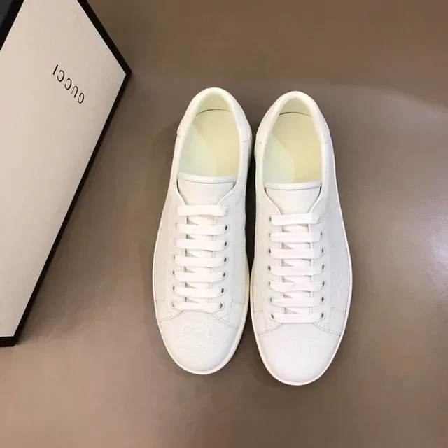 Gucci Ace Perforated Monogram White Lifestyle Sneakers 2