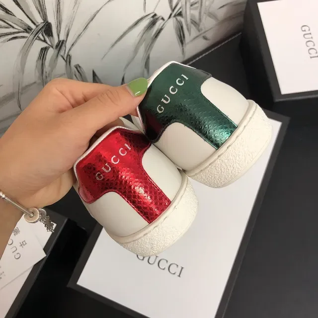 Gucci Ace White Green Red Web Stripe Bee Embroidery Lifestyle Sneakers 3