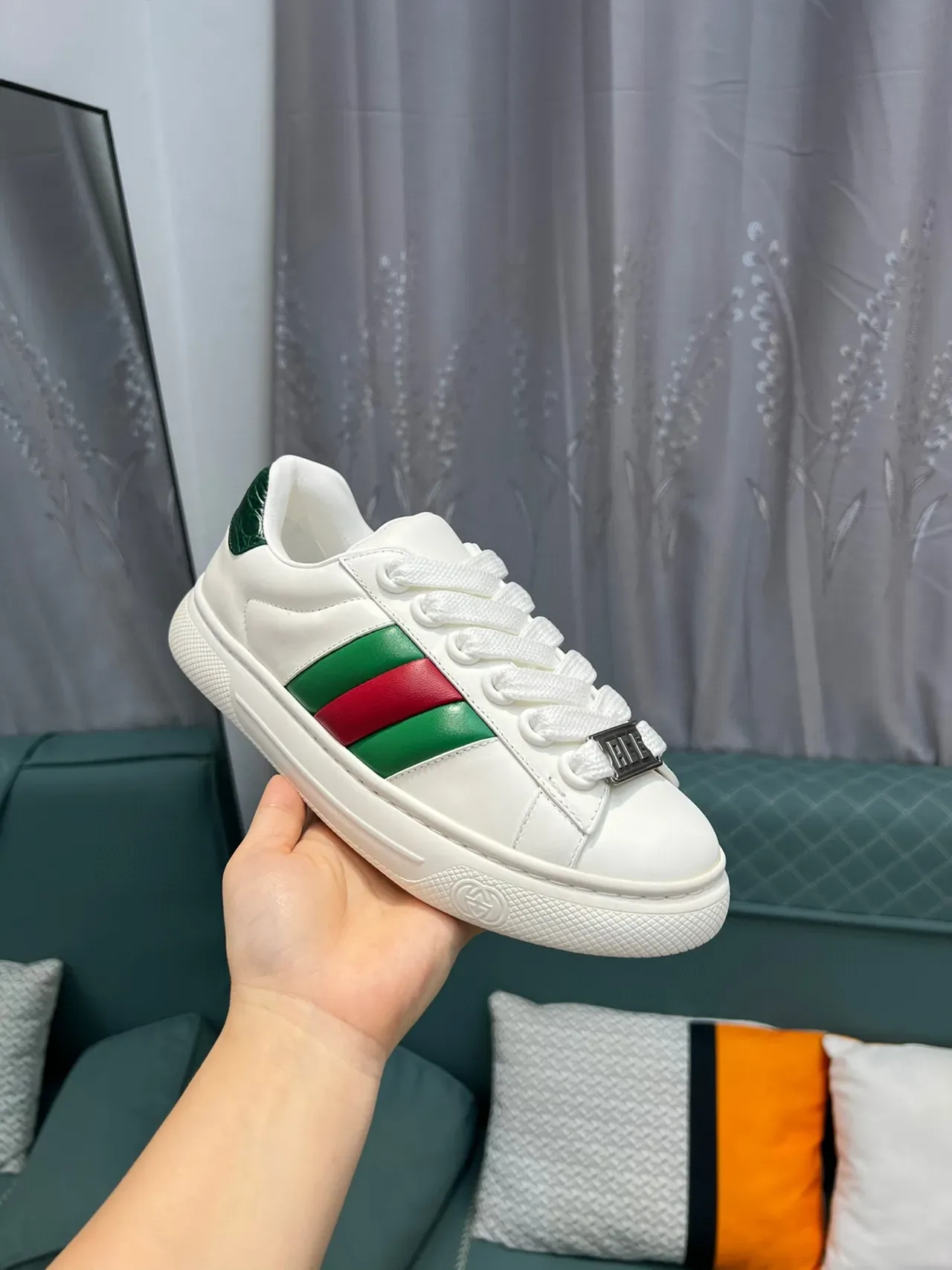 Sneakers Gucci Ace Lifestyle Blanc Rouge Vert Rayures Web 7