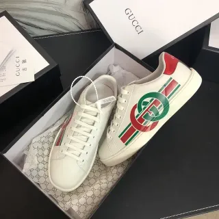 Gucci Ace blanco rojo verde Web Stripe lifestyle sneakers