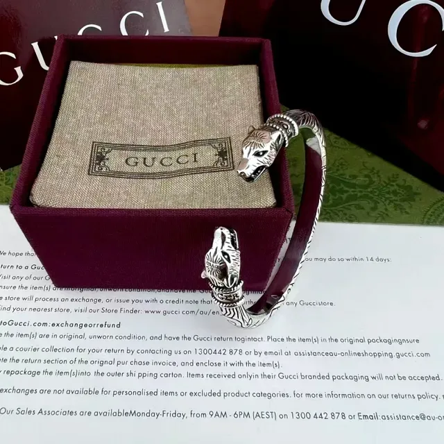 Gucci Bracelete Cabeça de Animal Soga Trançada 6