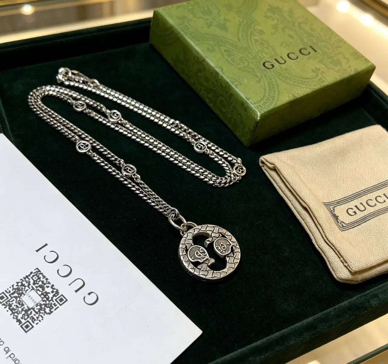 Gucci Dionysus-Inspired Interlocking G Snake Pendant Necklace 4
