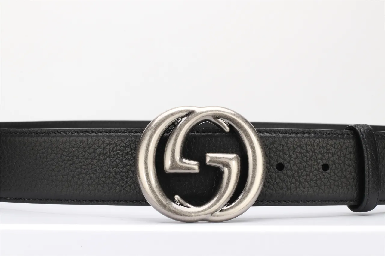 Gucci GG Marmont Black Pebbled Leather Belt 7