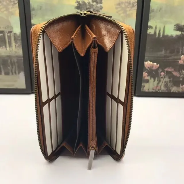Gucci GG Marmont Carteira Longa de Couro Matelassê Marrom 7