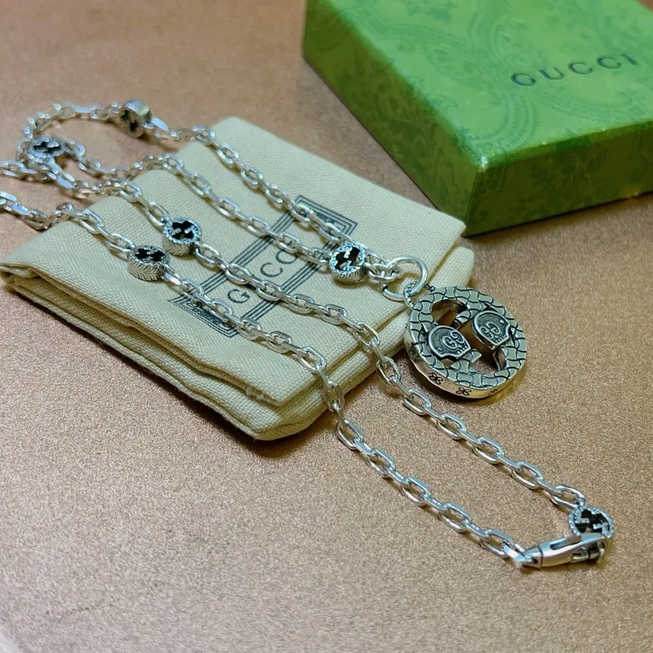 Gucci GG Marmont Interlocking G Charm Necklace 3