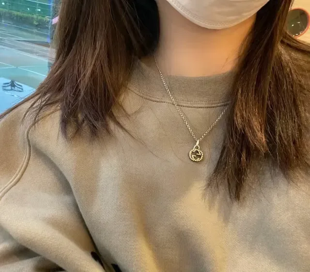 Gucci GG Marmont Interlocking G Rope-Edge Pendant Necklace 3