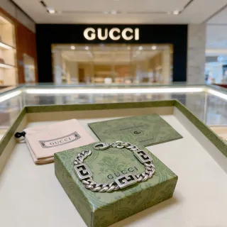 Gucci GG Marmont Interlocking G سوار سلسلة فضية