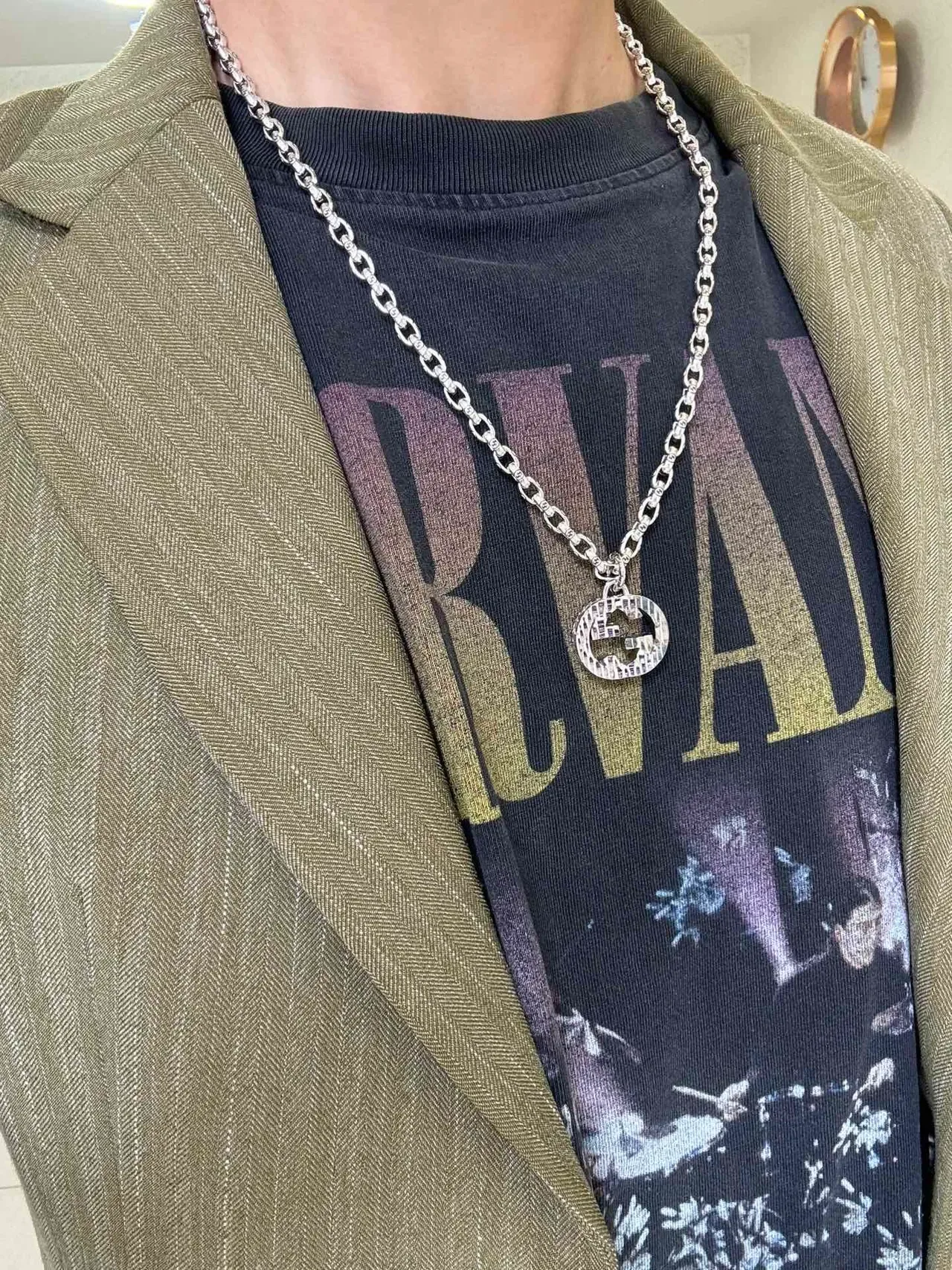 Gucci GG Marmont Collier pendentif argent Interlocking G 7