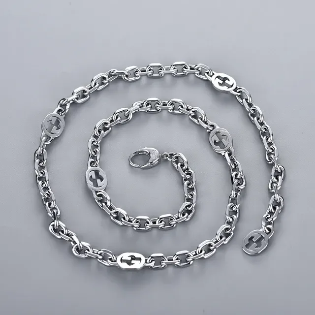 Gucci GG Marmont Silver-Toned Double G Logo Chain Necklace 7