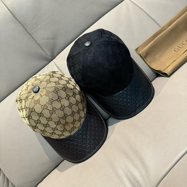Gucci GG Monogram قماش كانفاس وجلد كاب بيسبول 2