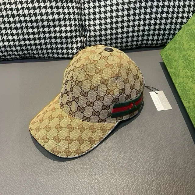 Gucci GG 印花 Canvas Web Stripe Baseball Cap 8